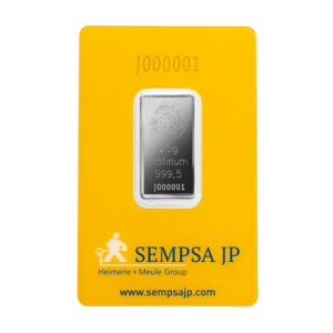 Lingote de Platino de 20 g Sempsa