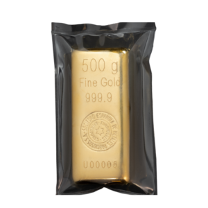 LINGOTE ORO 500 G CARA con envase