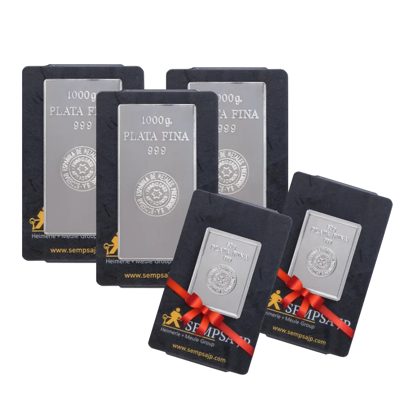 Pack lingotes de plata de 1.000g