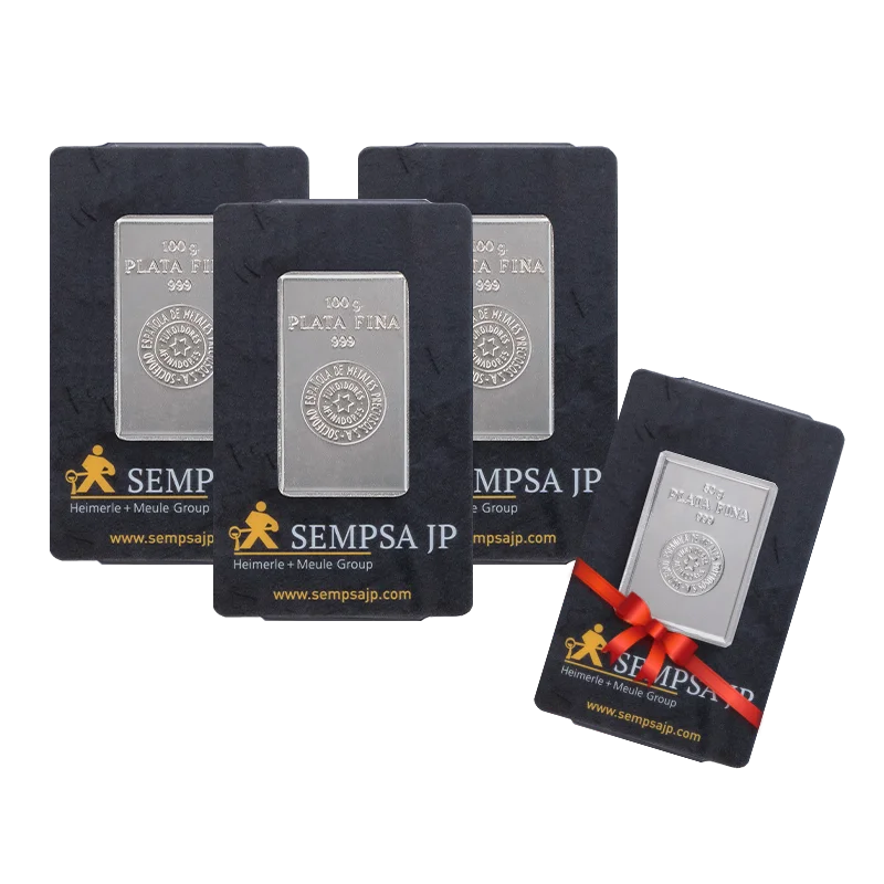 Pack lingotes de plata de 100g