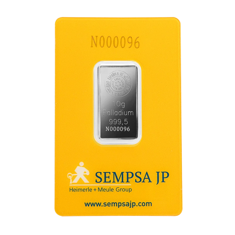 Lingote de Paladio de 10 g Sempsa