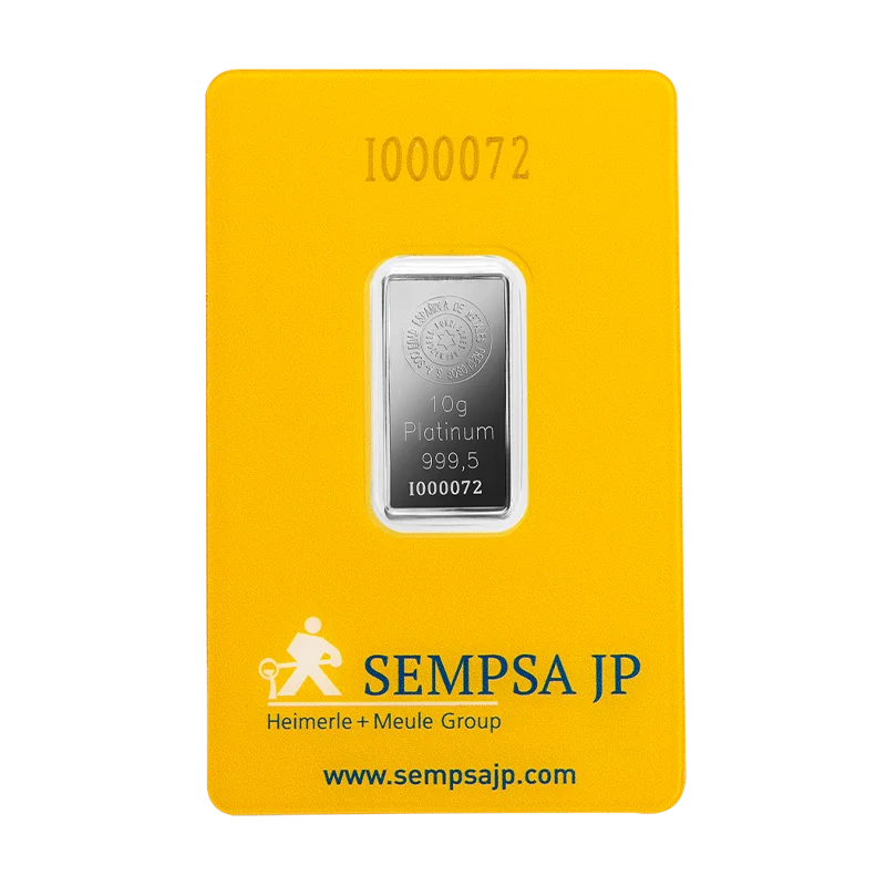 Lingote de Platino de 10 g Sempsa