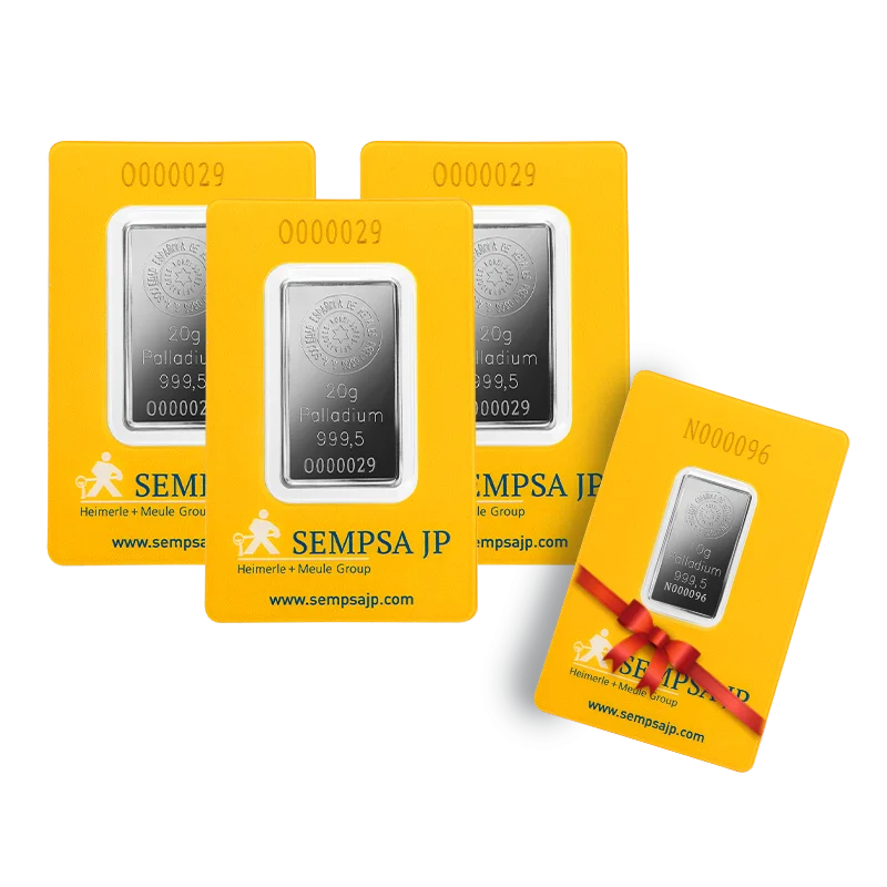 Pack lingotes de paladio 20g