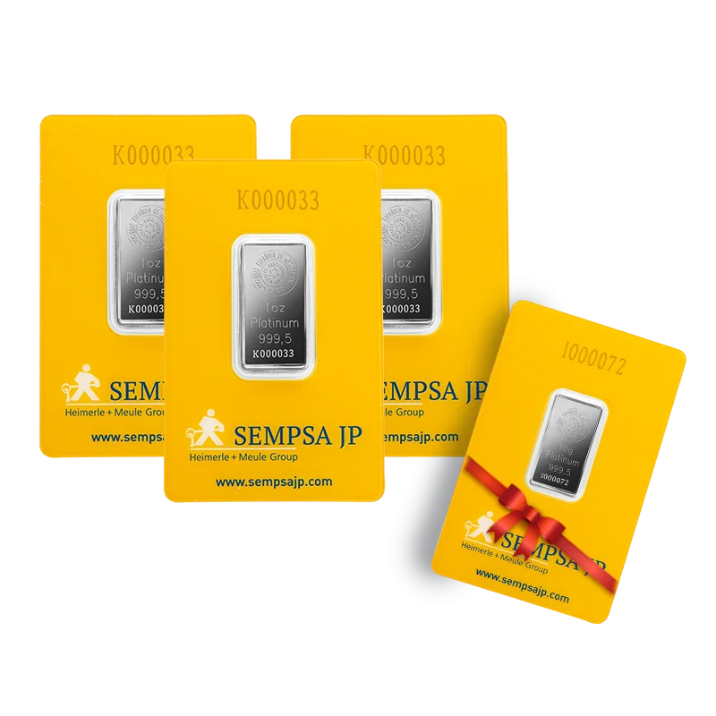 Pack lingote de platino de 31,10g