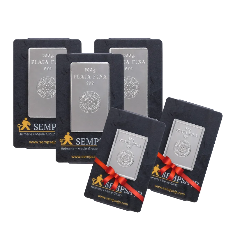 Pack lingotes de plata de 500g