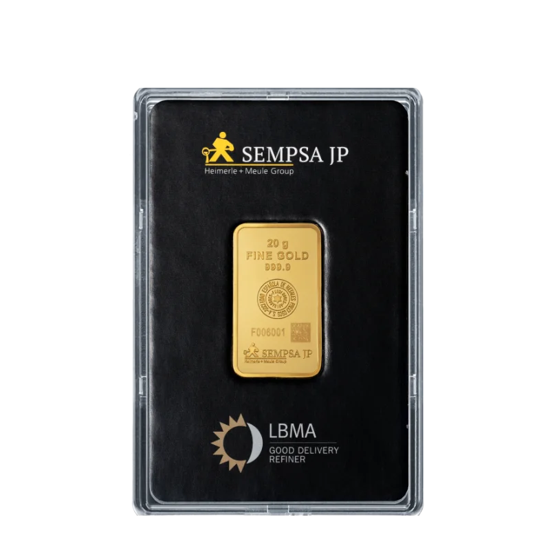 LINGOTE ORO 20 G CARA