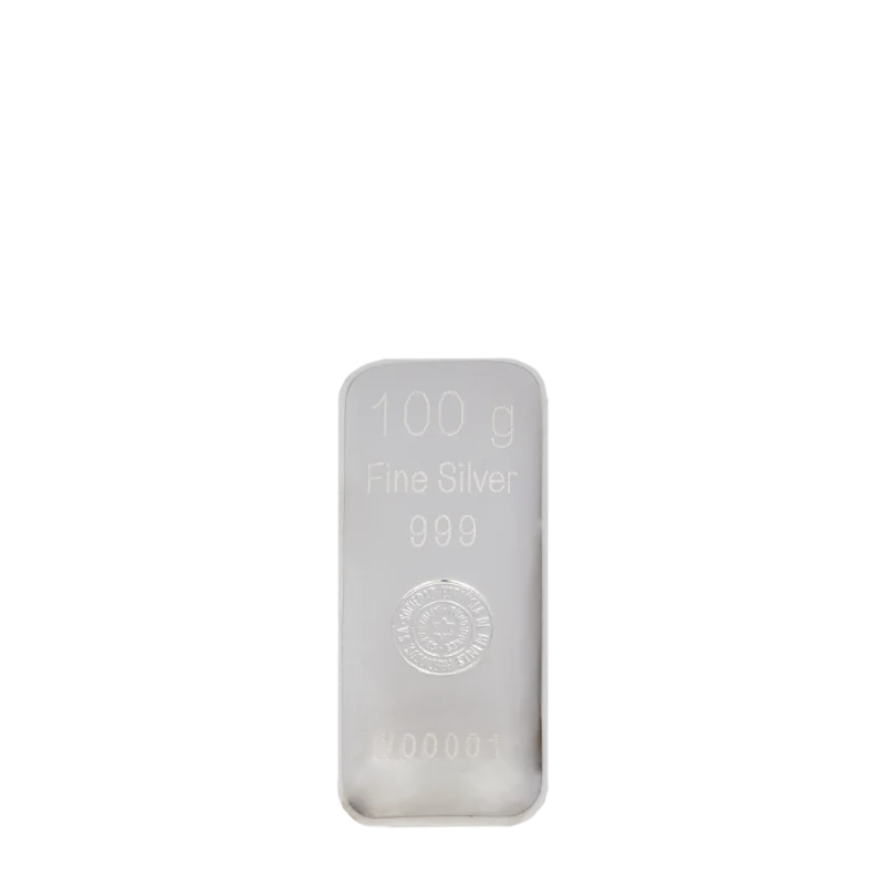 LINGOTE PLATA 100G CARA