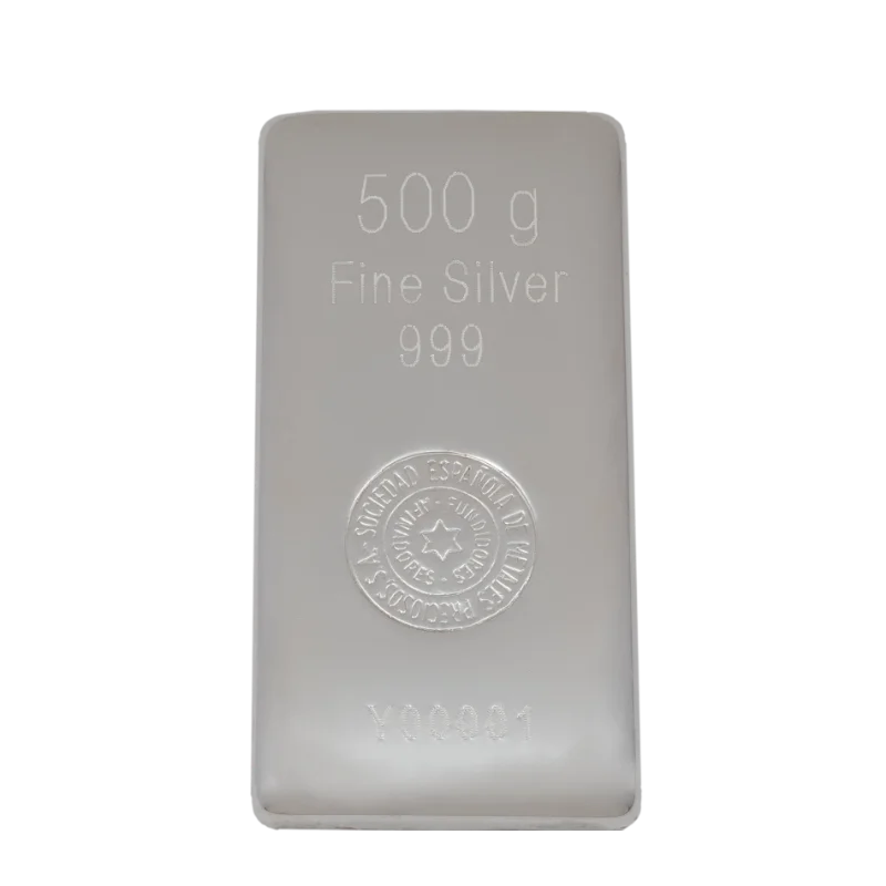 LINGOTE PLATA 500G CARA
